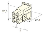 plug 6-pin, Mate N Lock male