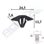 car fastener engine cover upholstery toyota package 5pc.