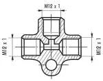brake pipe T- connection M12X1