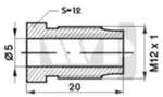 brake pipe nozzle m12x1 l=20.0 sw12