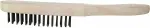 wooden handle wire brush 3-row triumf