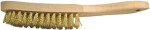 wooden handle wire brush 4-row Brass brush triumf