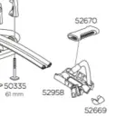 Thule bicycle holder spare part 598 wheelholder compl., front 52958