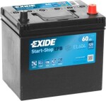 battery Exide EFB 60Ah 520A 230x173x222 -+ EL604