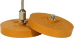 rubber disc from wheel adhesive residues for removal 88mm. 2pc+adapter mipa