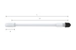 valve extension. 170mm. plastic.(v9-16-6) wonder