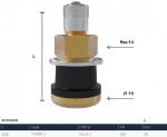 tl-valve truck. v3-21-1 / tr575. straight. hole=15.7mm. l=29mm