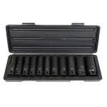 11 part. long impact sockets (12-Point) Starter kit 10-24mm plastic case jbm