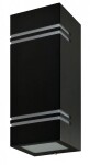 230v seinavalgusti quazar 7 black gu10 max 2x11w 250x85x87mm ip44 kobi