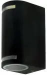 230v välisvalgusti to the wall quazar 9 black gu10 max 2x11w 150x70x90mm ip44 kobi