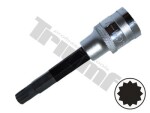 12- star bit xzn m5 100mm long 1/2" in socket triumf