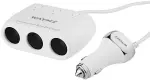 cigarette lighter socket 3-way + 4xusb 3.6a 12/24v cable 120cm wayme