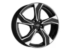Alloy Wheel Dezent KB dark Black/polished 6x16" 5x100 ET35 middle hole 57.1