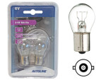 Metallsokliga BULB pair 6V 21W (BA15s)