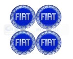 Original manufacturer emblem with car logo for rim or fairing Fiat black