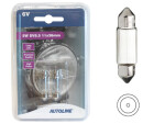licence plate bulb pair 6V 10x36mm 5W (SV8.5)