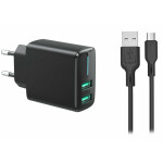 set charger network 2 X USB 2.4A + cable USB-C