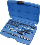40 pc. 1/4" socket+Receptacles 4-14mm. multilock- profile triumf