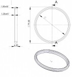 mounting ring 79,5-74,1 ( 1pc) (m25) blue (momo, which miglia)