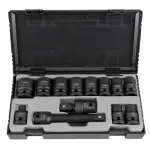 13-os. 1/2" Impact Socket set 10-22mm +extension. joint jbm