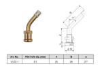 TBR valves/ventiļi V3.22.1. 25/28mm d=9.7. 12pcs./pack.