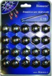 nut cover, chrome, ch17, 20pc.+ Wrench, blister (bv17-000cr)