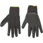 work gloves, Polyester + cotton, õmblusteta knitted lining, lainelise latex coating palm, 10
