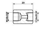 connection brake pipe inner. 10X1 SF + inner. 7/16X20 DF