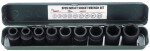 Impact Socket set, short 1/2" 6 kant11-22mm 9 part
