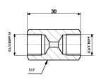 connection brake pipe inner. G1/4 BSPP SF - inner. G1/4 BSPP SF