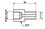 connection brake pipe inner. 10X1,25 SF - outside. 7/16X24 SF
