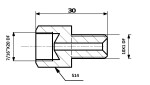 connection brake pipe inner. 7/16X20 DF - outside. 10X1 DF