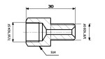 connection brake pipe inner. 7/16X24 SF - outside. 3/8X20 DF