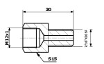 connection brake pipe inner. 12X1 SF - outside. 7/16X20 SF