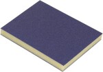kovax doubleflex foam rubber+abrasive pad super fine blue (p500-600) 123x98x13mm 1pc