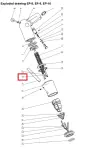Push rod 8 mm dia. For EP-8 studing gun. OKU tools Push rod 8 mm dia. with hard metal facing.