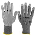 work gloves, pu-coated polyester size 10