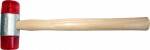 plastic head hammer wooden handle. transparent head diameter 60mm triumf
