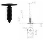 57dob upholstery car fastener 6-8,5mm 1pc