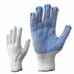 005(7)-8 knitted cotton work gloves speckled 8” m+