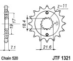 for motorcycles chain ratchet front JT 13 teeth HONDA CBF250