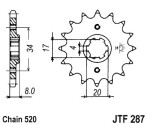 for motorcycles chain ratchet front JT 14 teeth