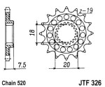 for motorcycles chain ratchet front JT 13 teeth