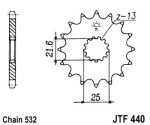 for motorcycles chain ratchet front JT 15 teeth