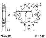 for motorcycles chain ratchet front JT 14 teeth