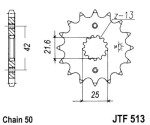 for motorcycles chain ratchet front JT 18 teeth