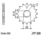 for motorcycles chain ratchet front JT 16 teeth