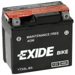 battery AGM Exide 12 V 4 Ah 113x70x105 70A YTX5L-BS -+