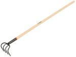 Cultivator with 4 steel tines, wooden shaft, 137cm Truper 10568