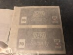 DEFA window sticker DVS90